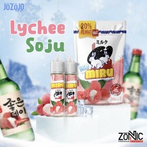 [NEW!!!] MIRU LYCHEE FREEBASE LIQUID 60ML - 100% AUTHENTIC