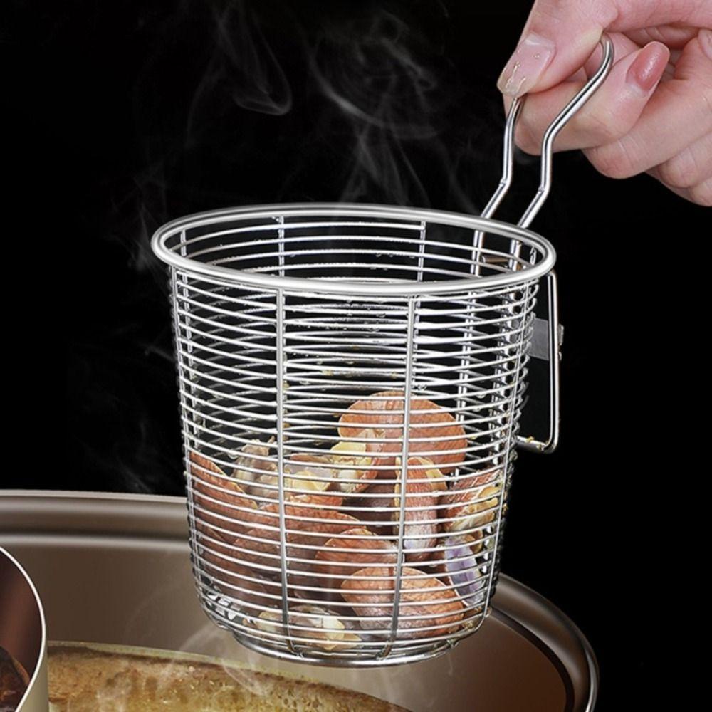 [Elegan] Slotted Sendok Masak Mie Rumah Saringan Jaring Mesh Frying Basket Hot Pot Saringan Makanan