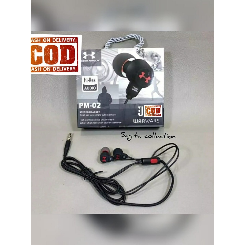 BELI 1 GRATIS 1 HEADSET ORIGINAL FULL EXTRA BASS PM02 UNTUK SEMUA ANDROID SAMSUNG VIVO OPPO REALME XIAOMI oem