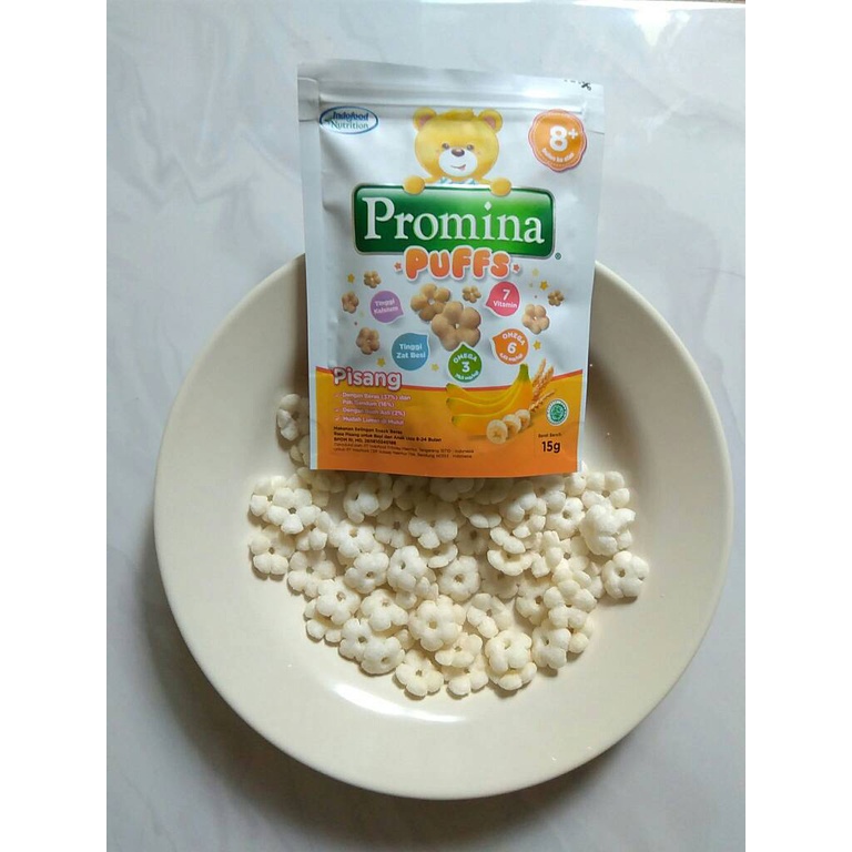 PROMINA PUFFS Snack Anak 15gr / Cemilan Biskuit Bayi MPASI 15gr / Cemilan Anak MPASI Promina