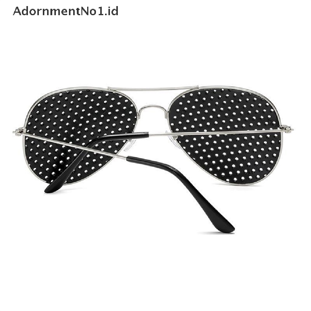 [AdornmentNo1] Retro Pinhole Sunglasses Lubang Kecil Eyeglasses Eyesight Improver Kacamata Unisex [ID]