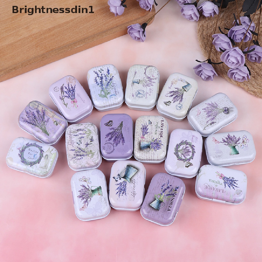 [Brightnessdin1] Lavender mini box Sealed jar packing Kotak Perhiasan candy box Penyimpanan Kecil Butik
