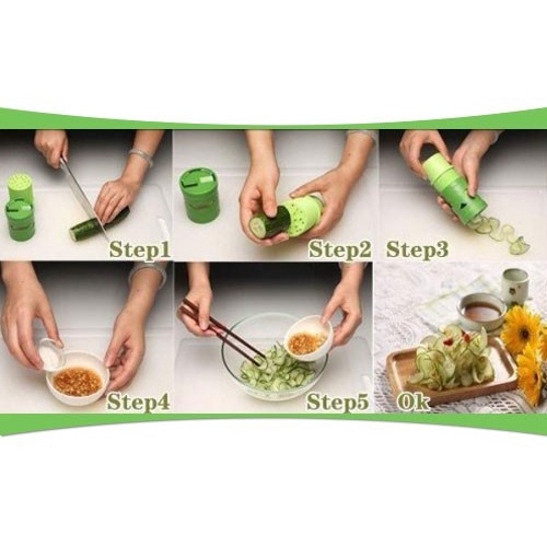 Alat Pembuat Garnish Maker Pemotong Serut Sayur Spiral Veggie Twister