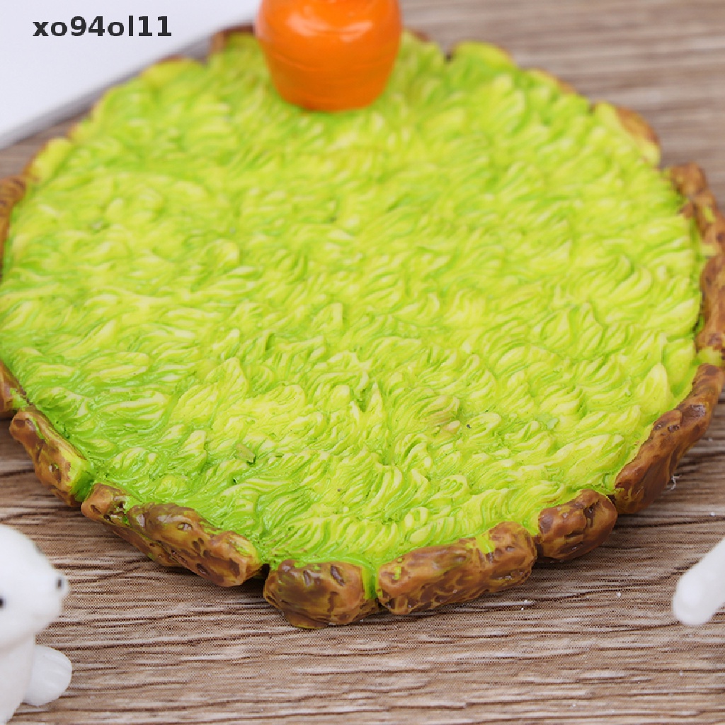 Xo 3Pcs/Set Ornamen Miniatur Patung Kelinci Swan Mikro Untuk Taman Peri DIY OL