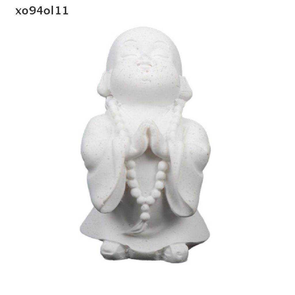 Xo Patung Biksu Kecil Yang Lucu Sandstone Chinese Budha Statuettes Home Decor Gift OL