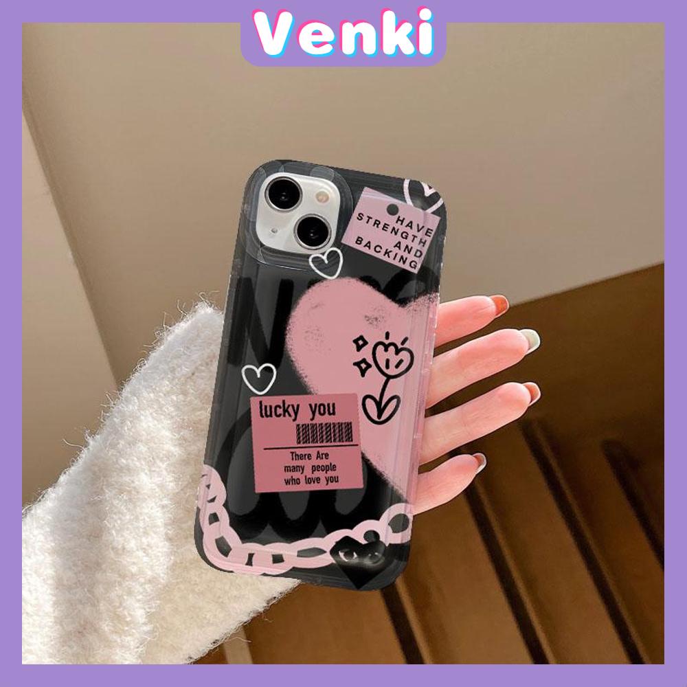 Case For iPhone 14 Pro Max Soft TPU Jelly Airbag Case Creative Pink Heart Camera Protection Shockproof For iPhone 14 13 12 11 Plus Pro Max 7 Plus X XR