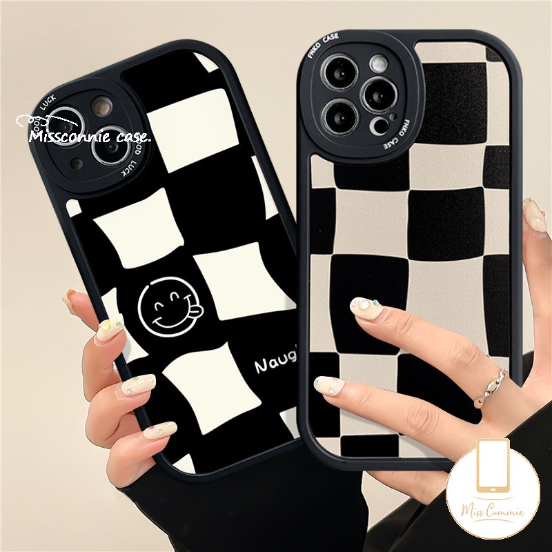 Casing Untuk Infinix Smart5 6 Hot10 9 Play Hot10 Lite 10T 10T 10T 11 10s 11s 11 10s 11s Note8 Fashion Smiley Irregular Square Plaid Soft Tpu Phone Case