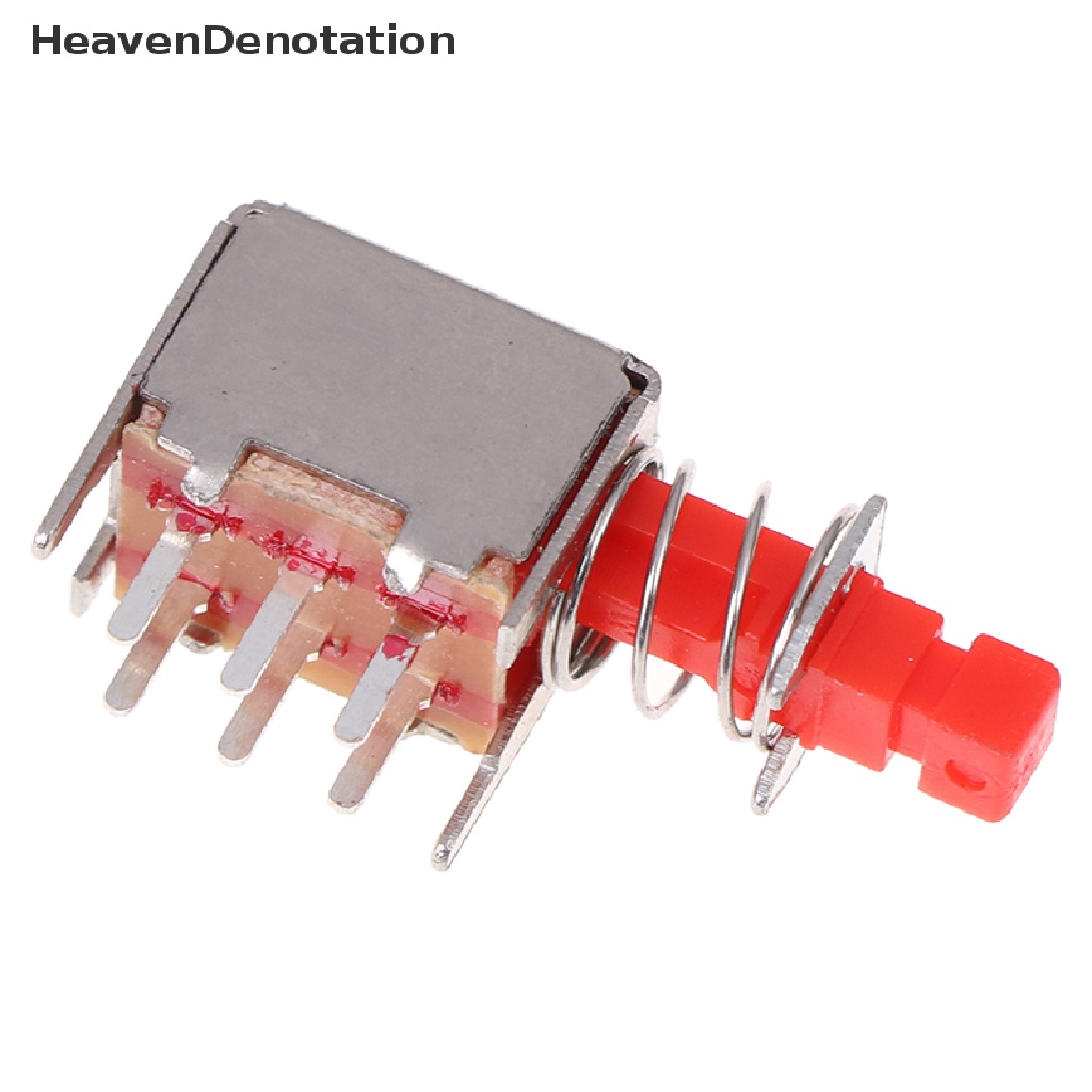 [HeavenDenotation] 10pcs Direct key switch A03 PS-22F03 6pins self-locking power Switchs Merah HDV