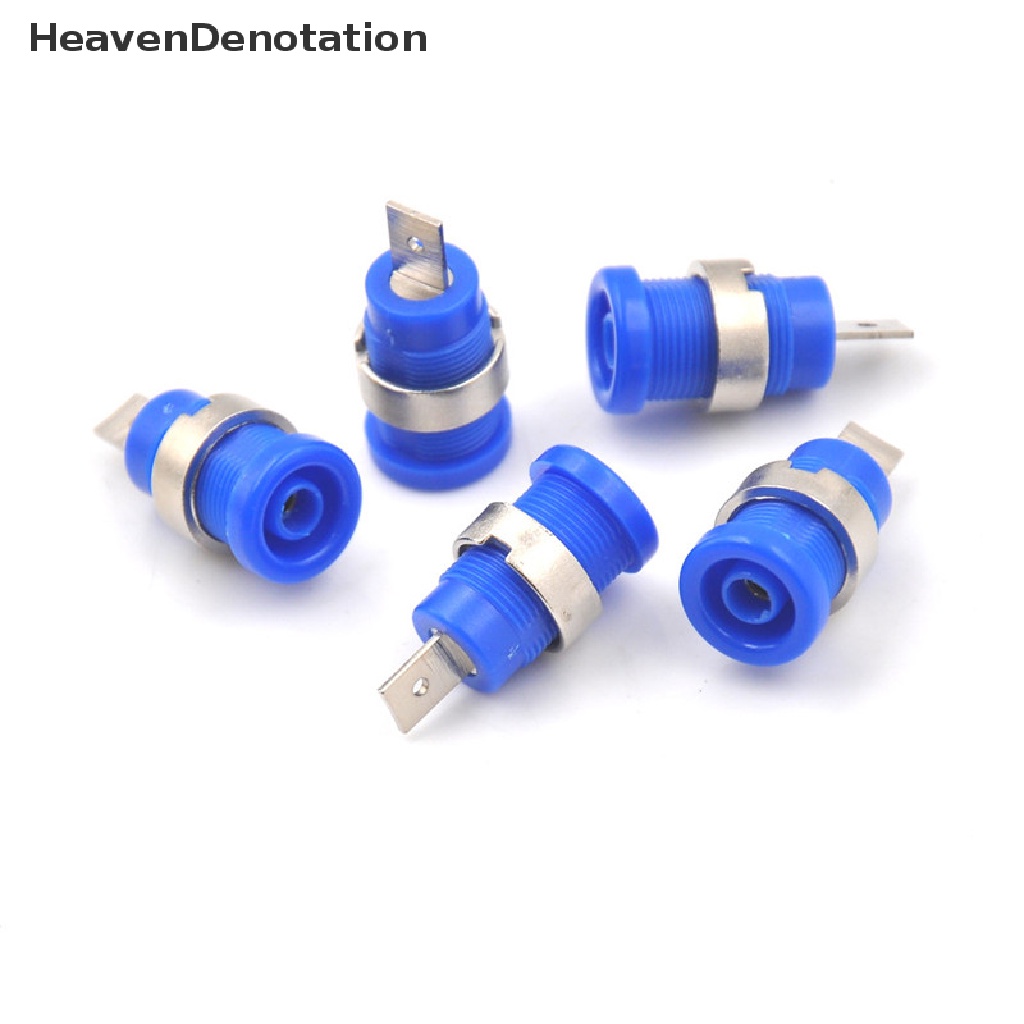 [HeavenDenotation] 5pcs 4mm Colokan Pisang Female Jack Socket Plug Wire Connector 5warna HDV