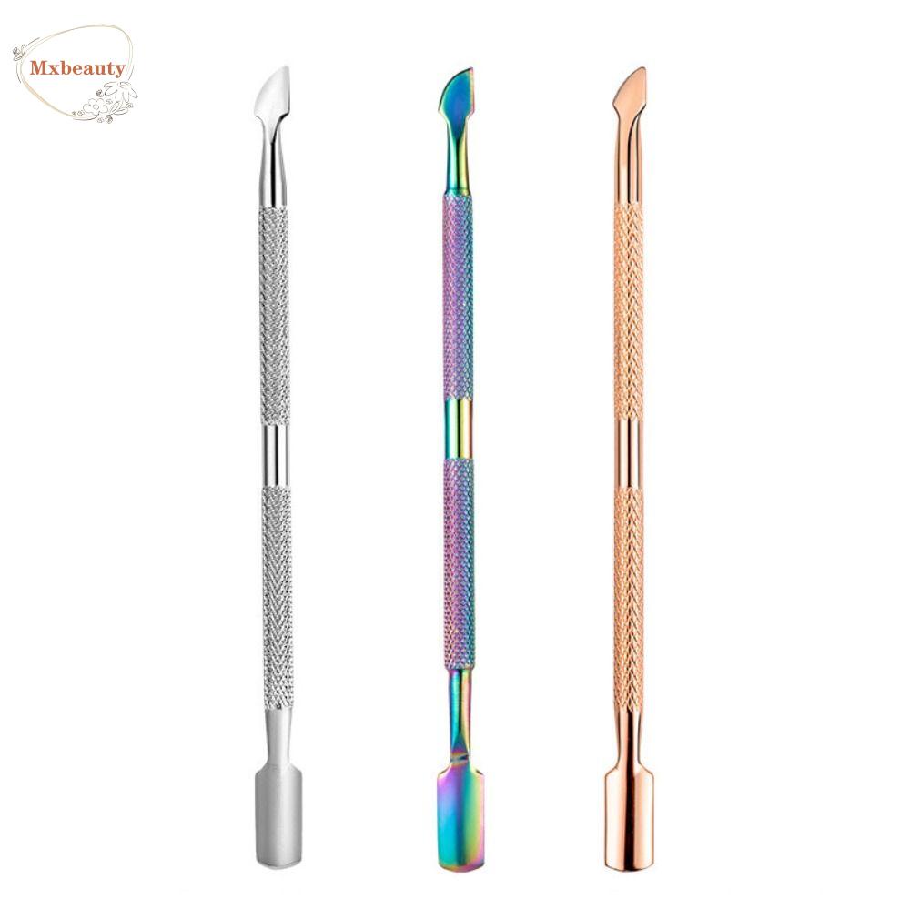 Mxbeauty Cuticle Pusher Perawatan Kuku Exfoliate Stainless Steel Gunting Kutikula Nail Art Alat Penghilang Kulit Mati
