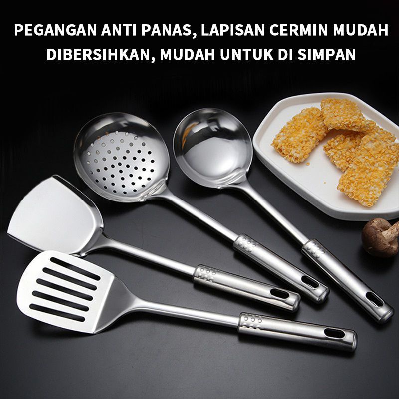 [BMW] Spatula stainless 4 pcs Spatula Elegant tahan panas Zharazu store