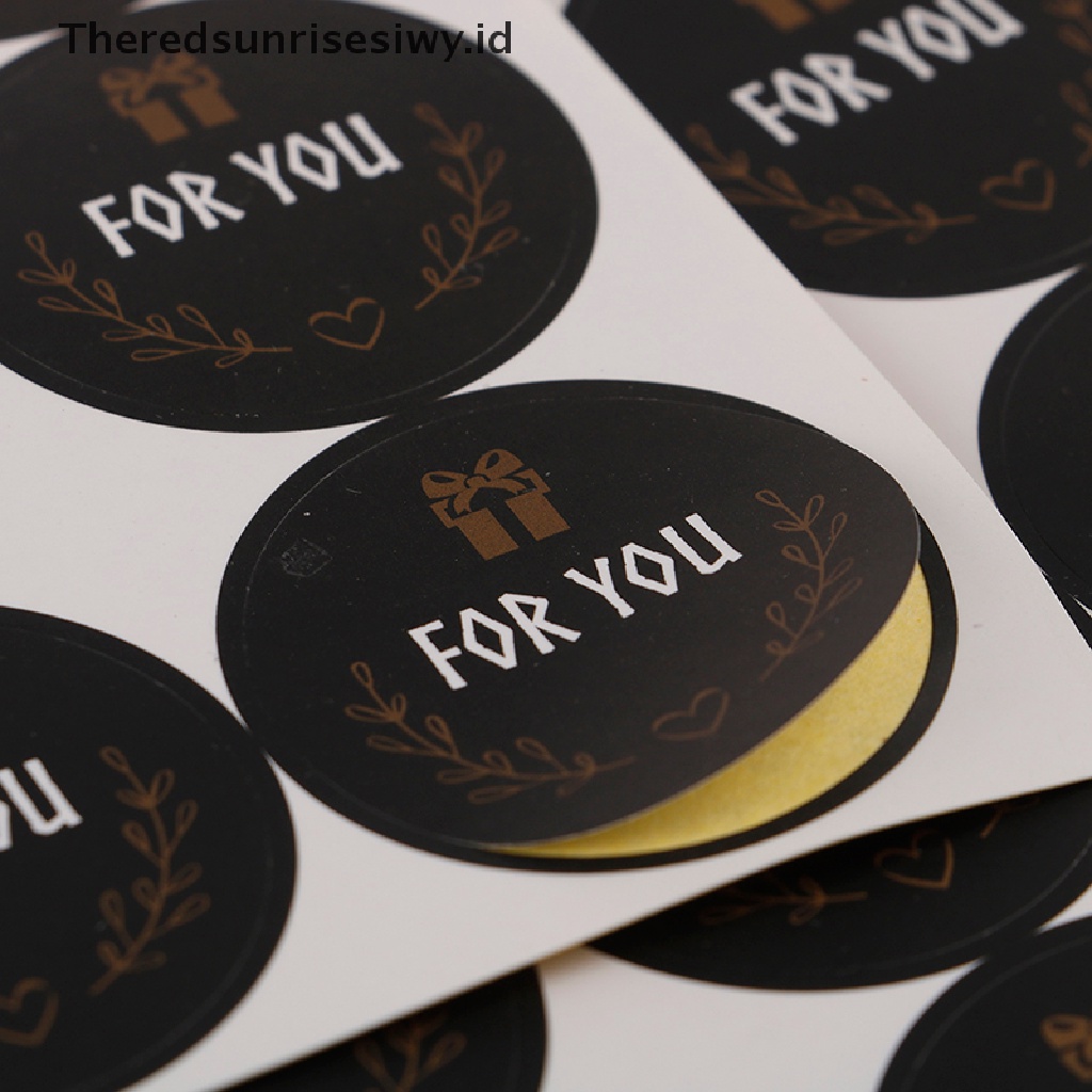 # Kado Mom &amp; PAPA DIY # 120pcs For you Seal Sticker Bulat Hitam Segel Stiker DIY Hadiah Paket Label~