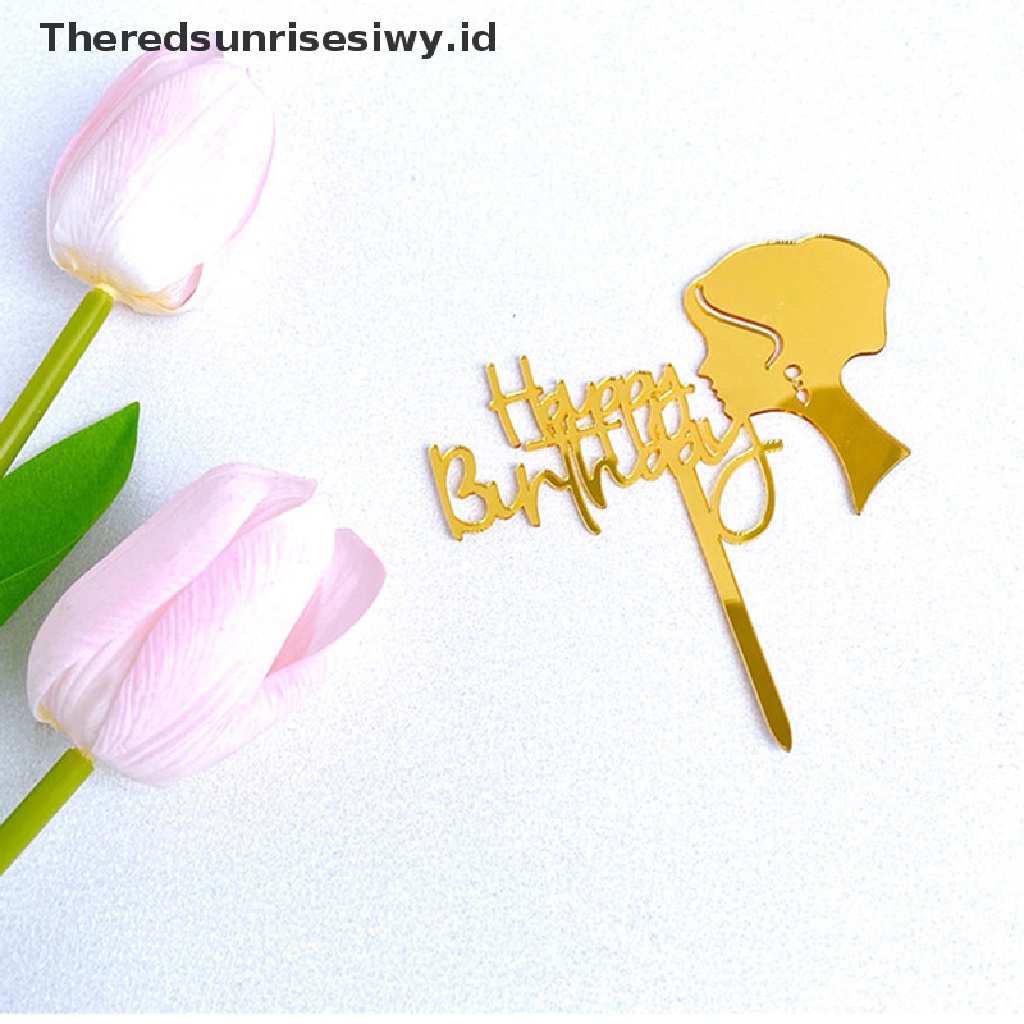 # Kado Mom &amp; PAPA DIY # Topper Kue Pesta Hari Ibu Ibu Terbaik Gold Love You Mum Topper Kue Akrilik~