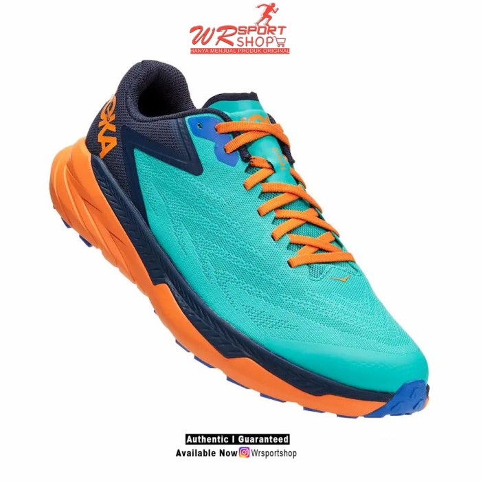 Hoka One One Zinal Mens Trail Running - Atlantis / Outer Space ORI