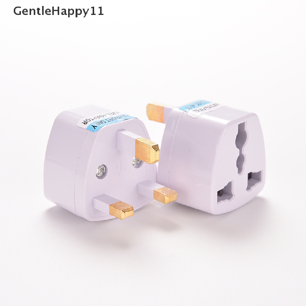 Gentlehappy 1pc Universal AU EU Ke UK Colokan Listrik AC Travel Wall Adapter Converter Putih GB id