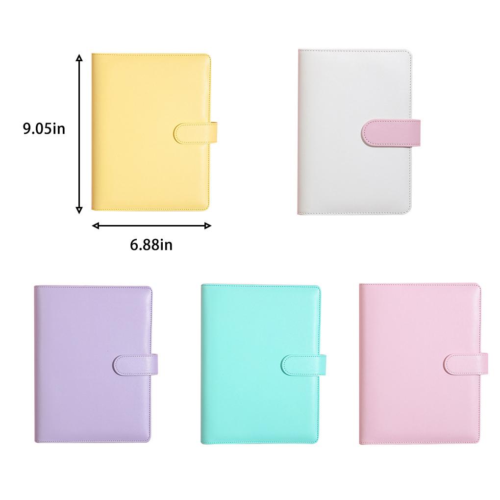 Huit A5 PU Planner Removable Cover Notebook Agenda Budget Buku Kerja Loose-leaf Amplop Binder Dengan Gesper Bill Organizer