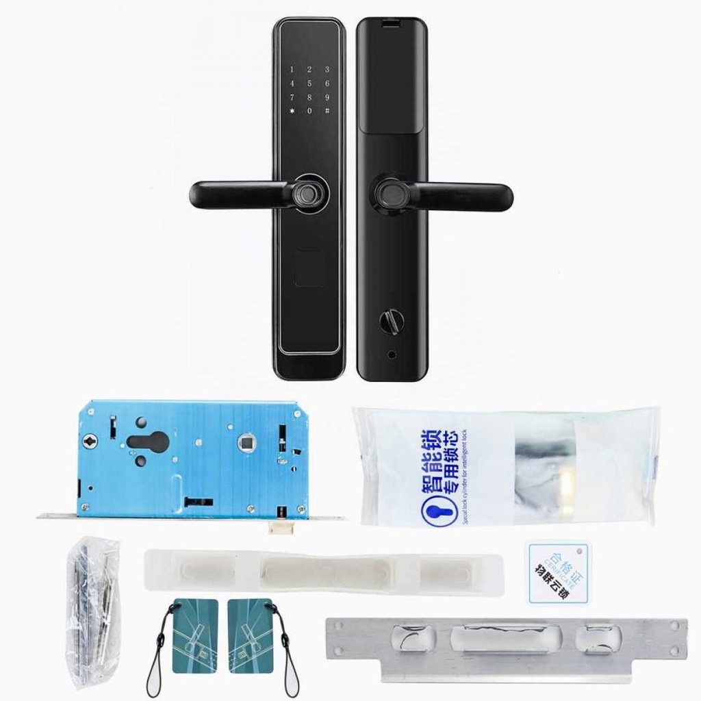 Kunci Pintu Elektrik Fingerprint Smart Door Lock Bluetooth Password Card XR24