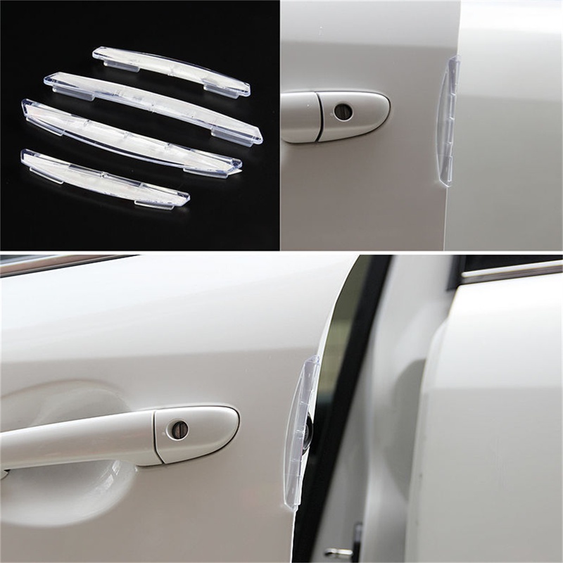 [AYBX] 4pcs Strip Bumper Pintu Colloid Anti-Tabrakan Stiker Perekat Anti Gores Untuk Body Mobil Strip Hias