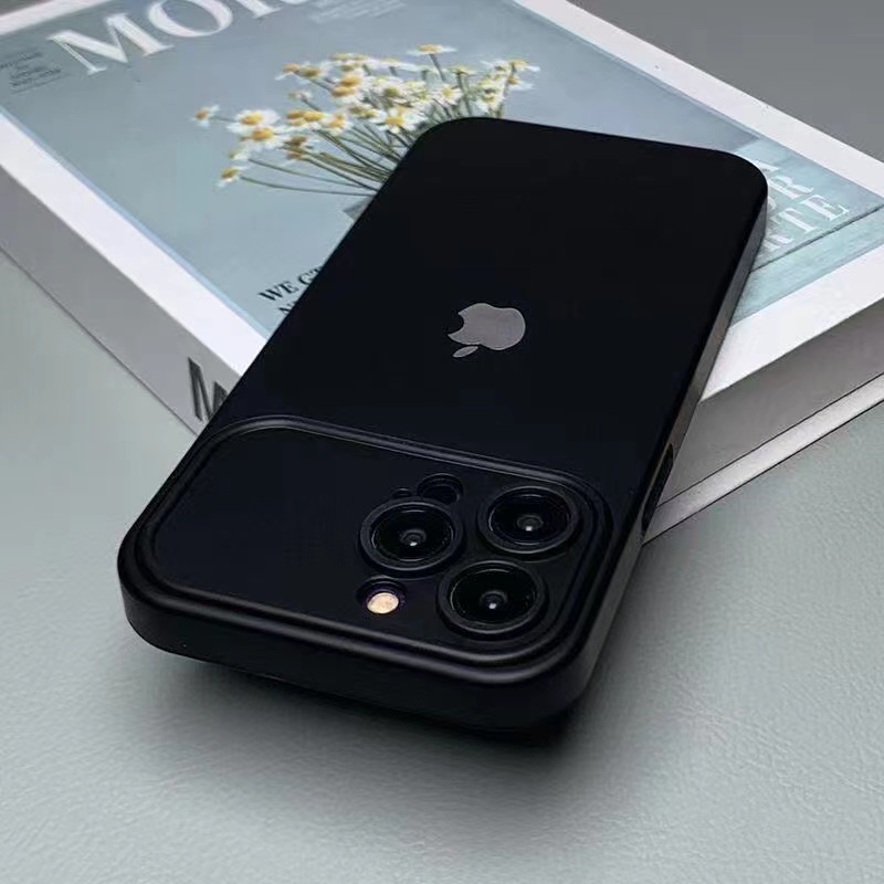 IPHONE Baru Silikon Jendela Besar Warna Senada 2-in-1 Shockproof Dan Anti Drop Phone Case Cocok Untuk Iphone11 12 13 14 Pro Max X Xs Max Xr Case Cover