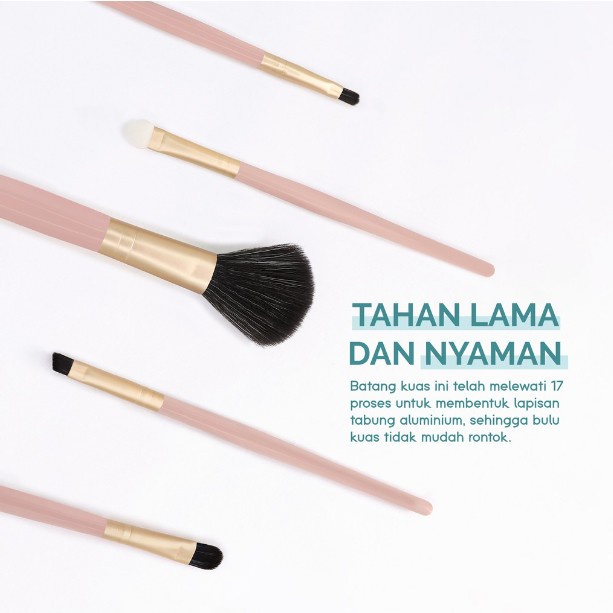 MAKE UP BRUSH 5IN1 KUAS RIAS MAKE UP BRUSH SET 5 IN 1 / KUAS BRUSH KOSMETIK