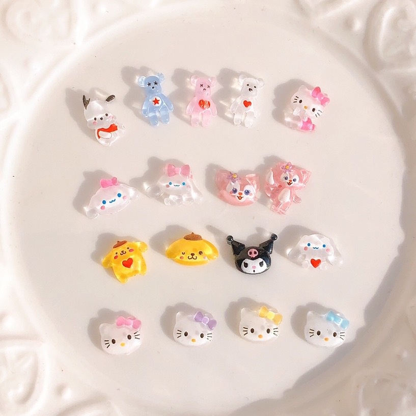 Tiga Dimensi Kartun Nail Art DIY Perhiasan/3D Stiker Kuku Resin Aksesoris/Lucu Bunny Bear Nail Decoration/DIY Handmade Bahan Aksesoris Untuk Ponsel Shell