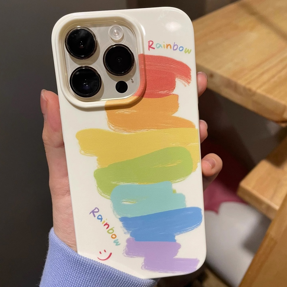 IPHONE Casing Ponsel Silikon Cair TPU Graffiti Artistik Untuk Iphone14 13 12 11Pro Max14 Plus X XR XS Max Shockproof Soft Cover Pelindung