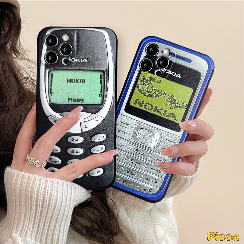 Infinix Note12 G96 11 12pro 8 12 2023 Hot 10Lite 11s 20s 11 9 8 12 12i 20 10t 10s Hot 10 12 11 9 Play Smart 4 5 6 Plus Fun Creative Square Retro Nokia Silicon Couple Soft Sarung