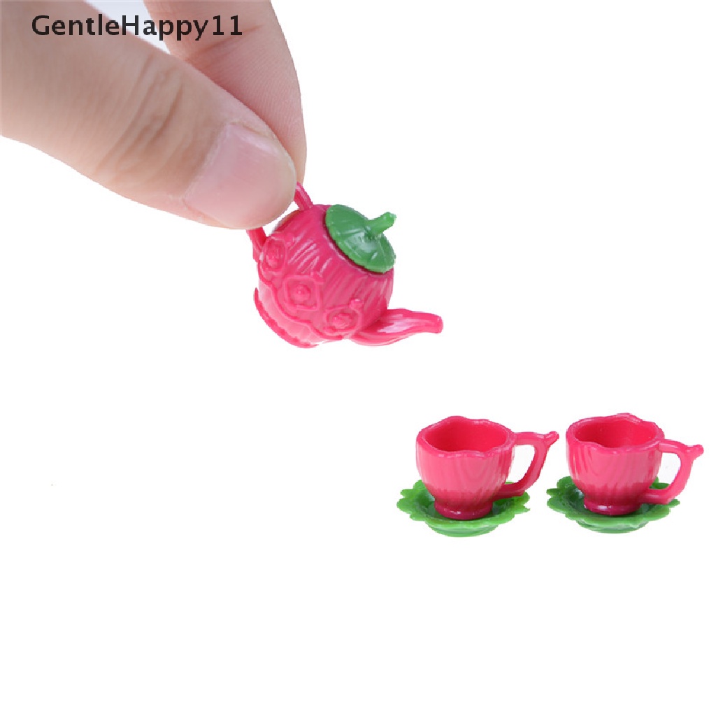 Gentlehappy 3pcs/Set Boneka Accessiores Tea Pot Cangkir Piring Set Dekorasi Rumah Boneka Baru 3 Pcs/Set Boneka Accessiores Tea Pot Cangkir Piring Set Dekorasi Rumah Boneka Hot 3pcs/set Aksesoris Boneka