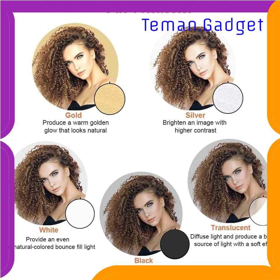 TG - KMR TaffSTUDIO Reflektor Cahaya 5 in 1 Backdrops Studio Foto 90 x 120 cm - BDL-05