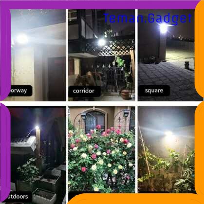 TG - LMP OOBEST Lampu Dinding Solar Sensor Cahaya Waterproof 100 LED Cool White - OB100