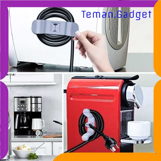TG - ATK Exryhon Holder Kabel Organizer Sticky Cord Wrapper for Appliances 4PCS - EX4W