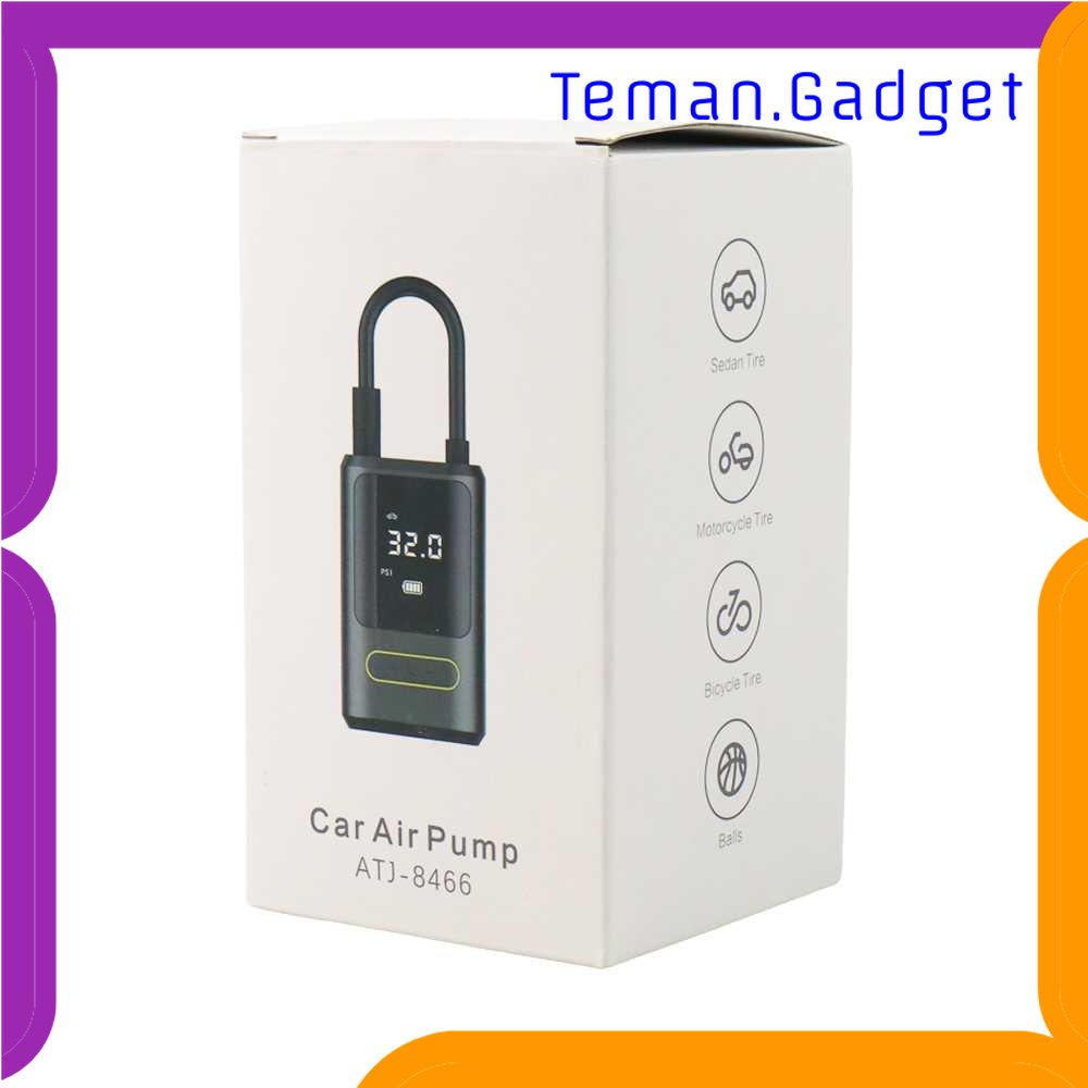TG - OTO EAFC Pompa Ban Elektrik Mini Tire Inflator with LCD Display 4000mAh - ATJ-8466