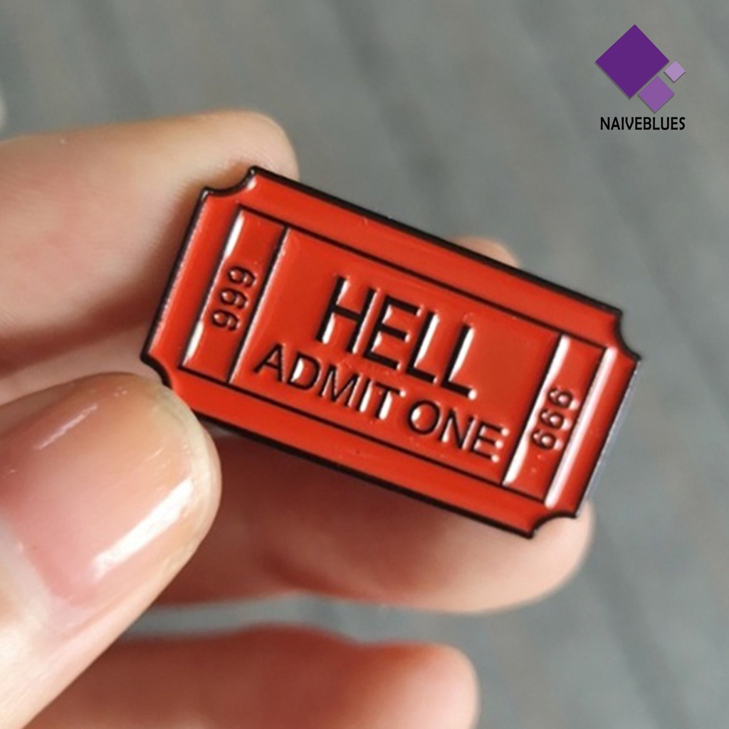 &lt; Naiveblues &gt; Bros Pin Huruf Inggris Pakaian Dekorasi Alloy Huruf Hell Admit Badges Metal Brooch