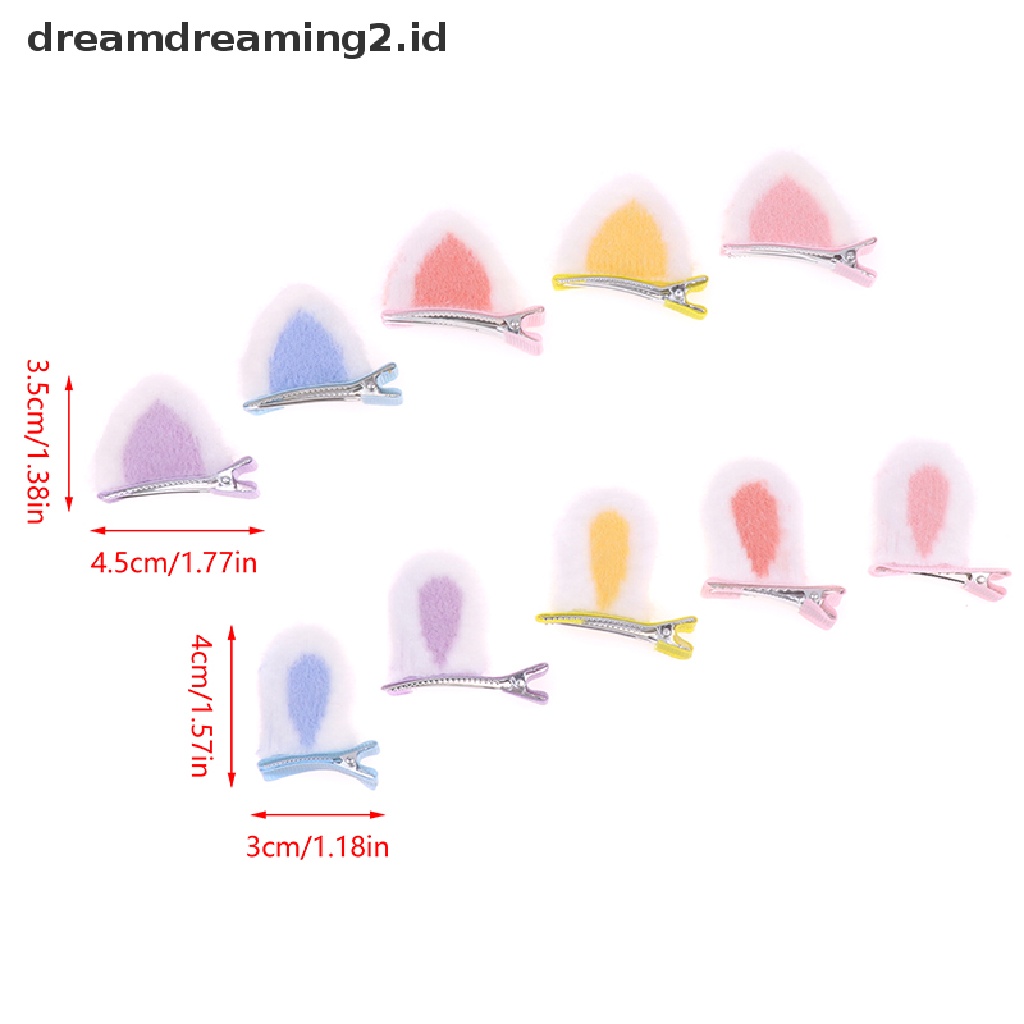 (dream) Jepit Rambut Telinga Kelinci Kucing Mewah Hair Clip Aksesoris Rambut Sweet Kids Ornament//