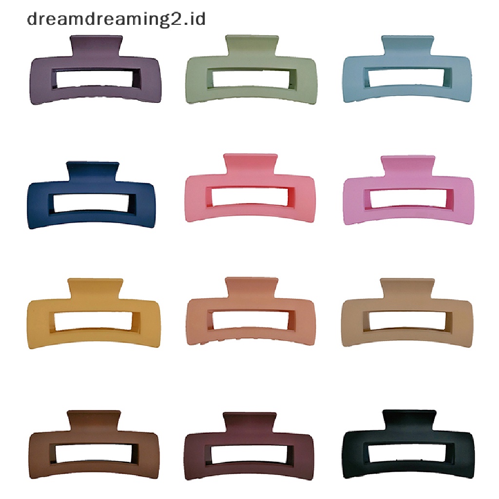 (dream) 2022new Ladies Claw Clip Kokoh Warna Plastik Hair Claw Jepit Rambut Besar//