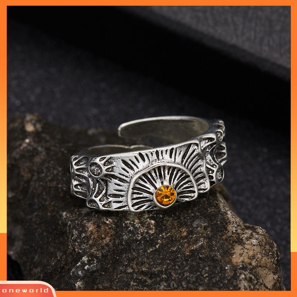 [EONE] Wanita Cincin Vintage 3D Kartun Desain Pembukaan Yang Dapat Disesuaikan Geometris Hias Hadiah Lady Kitten Brave Troops Sun Finger Ring Jewelry Untuk Kehidupan Sehari-Hari