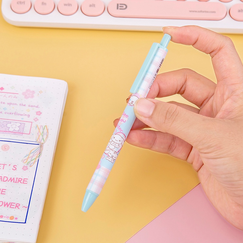 [Unggulan] 1pc 0.5mm Examination Product Black Signature Pen Kartun Melody Kouromi Pena Netral Cepat Kering Sanrio Press Pena Netral Siswa Alat Tulis Kantor Perlengkapan Sekolah