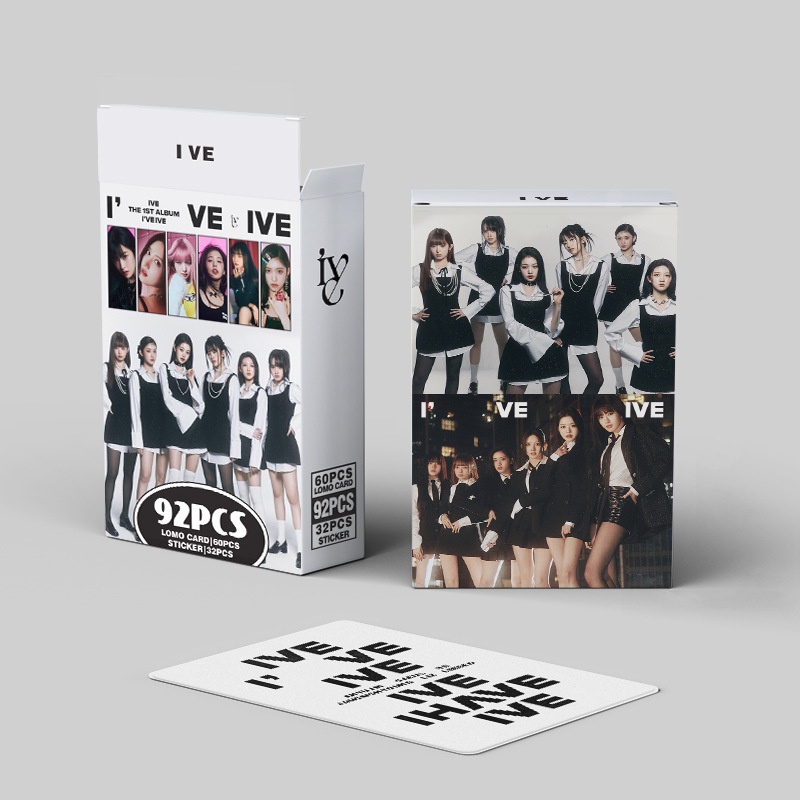 92pcs/box IVE I'VE Stiker Photocards Kartu Lomo2023Album Baru Kpop Postcards Pasta