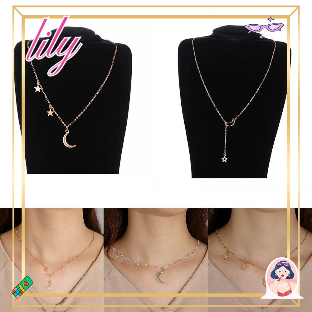 Lily Wanita Choker Fashion Perhiasan Hadiah Kalung Rantai Panjang