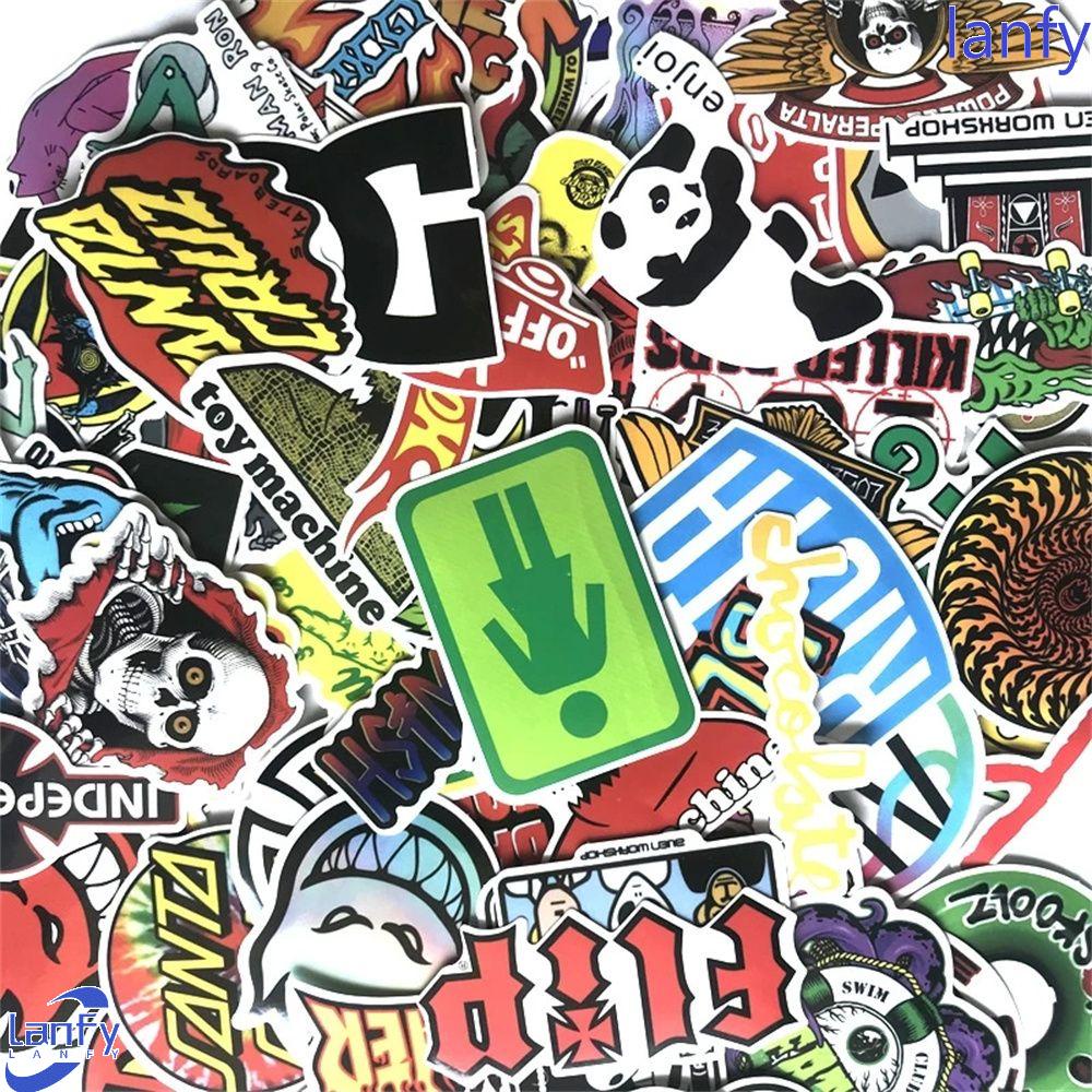 Lanfy Merek Logo Stiker Notebook 50Pcs/Lot Decals Stiker Poster Graffiti Stiker Untuk Mobil Gitar Stiker