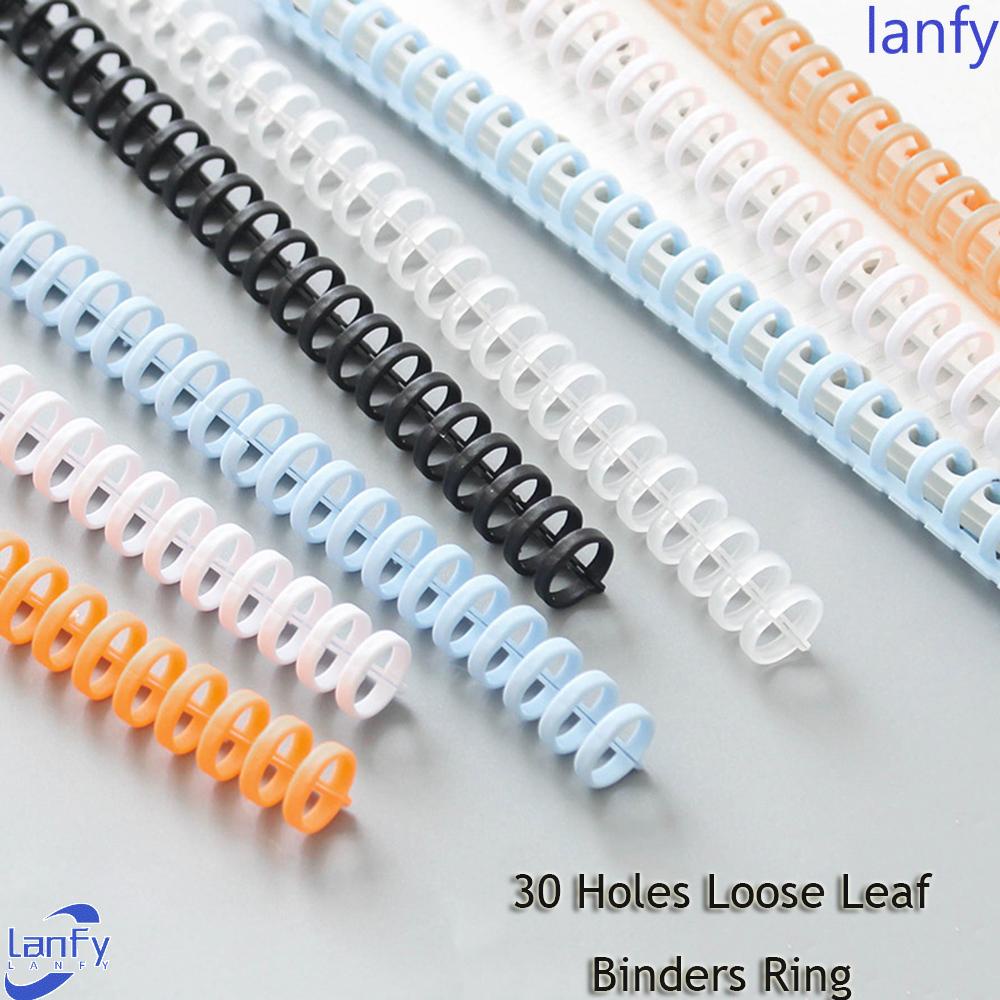 Lanfy 30lubang Loose Leaf Binders Ring 6warna 10pcs Scrapbook Alat Tulis Kantor Album Binder Ring