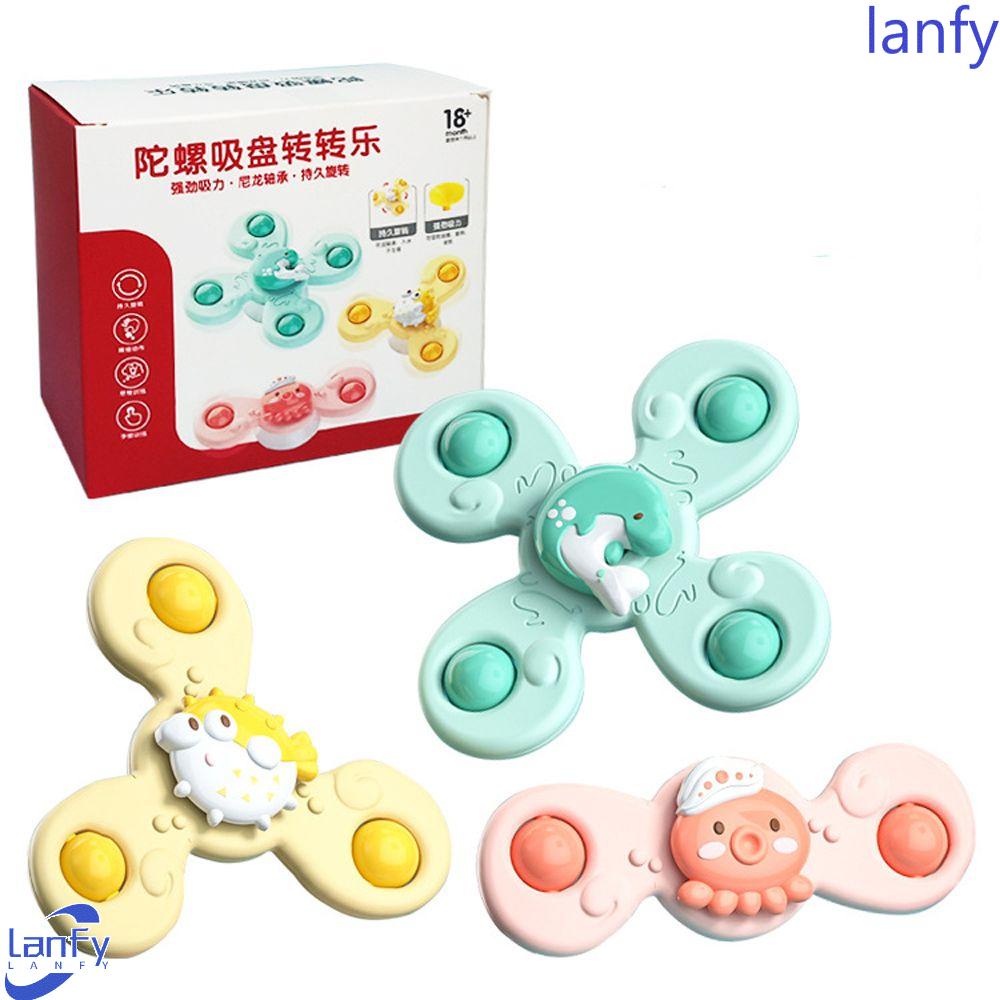 Lanfy Mainan Mandi Spin Top Bayi Lucu 2sampai4 Tahun Edukasi Anak Permainan Bayi Spinning Top Gyroscope Boy Children Bathing Sucker Spinner