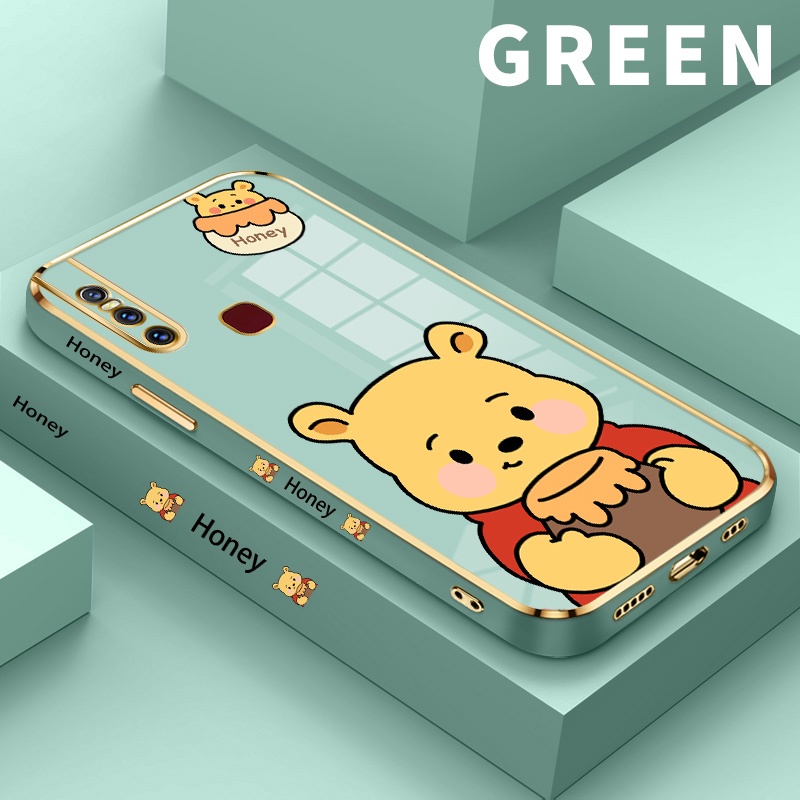 Case Casing Hp For Vivo S1 V15 Pro V19 V20 SE Y70 2020 2021 Softcase Stroberi Beruang Emuni Beruang 