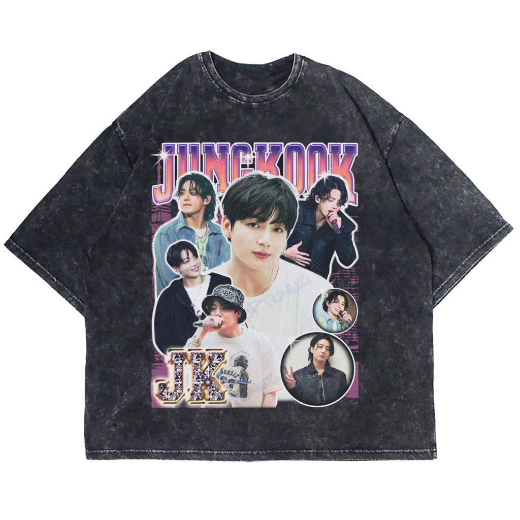 Patternmerch "jungkook bts jk kpop" Oversize T-shirt | washed tee | kaos vintage