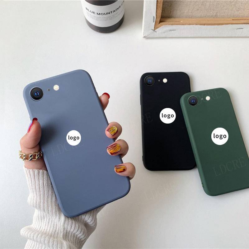 IPHONE Untuk Iphone11 12 Pro Max Case Handphone TPU Mewah Original Back Square Silikon Cair Case Soft Cover Untuk Iphone6 6s 7 8 Plus SE 2020 2022 X Xs XR Max