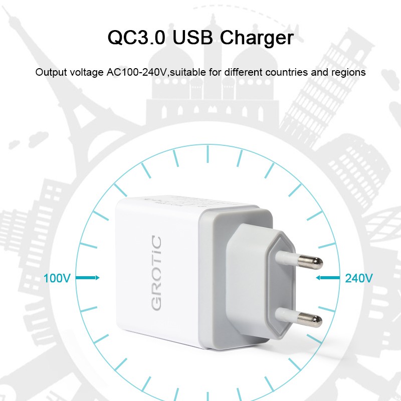 MEDAN TERMURAH HANAISO Charger Adaptor Quallcom QUICK FAST TURBO CHARGING 3A QC3.0 4 USB Port Adapter Kepala Charger Iphone ipad android GROTIC