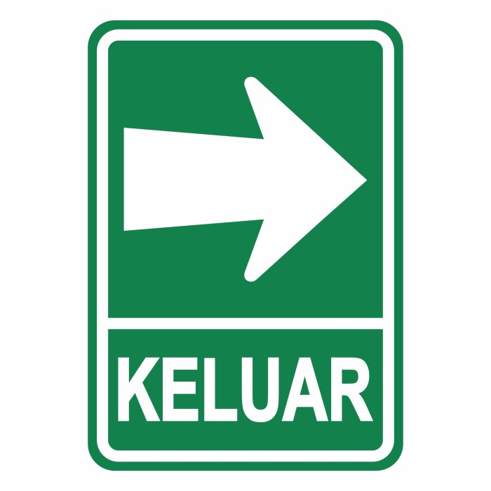

Rambu Petunjuk Arah Keluar 45cm x 30 cm plat akrilik