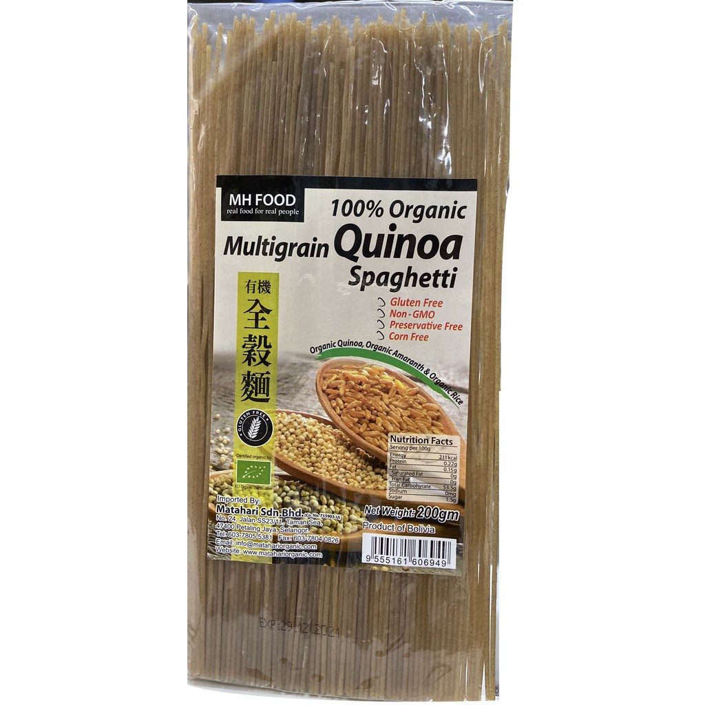 

MH Food 100% Organic Multigrain Quinoa Spaghetti 200g