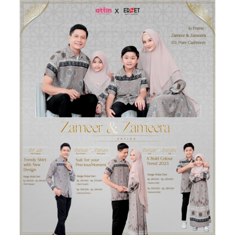 PO SARIMBIT IDUL ADHA ATTIN 2023 - ZAMEER ZAMEERA FAMILY  SET WARNA PURE CHASMERE SARIMBIT KELUARGA 