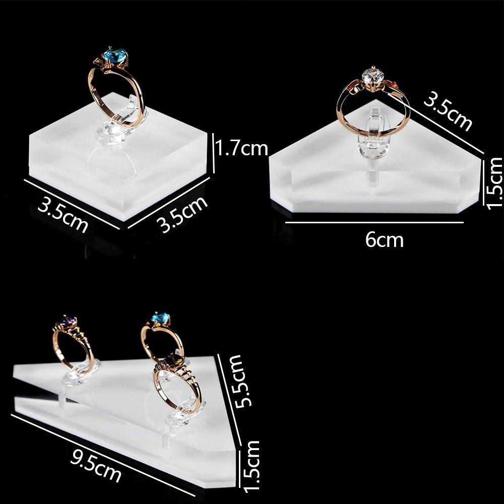 Lily Rak Display Perhiasan Tempat Cincin Transparan Braket Cincin Akrilik
